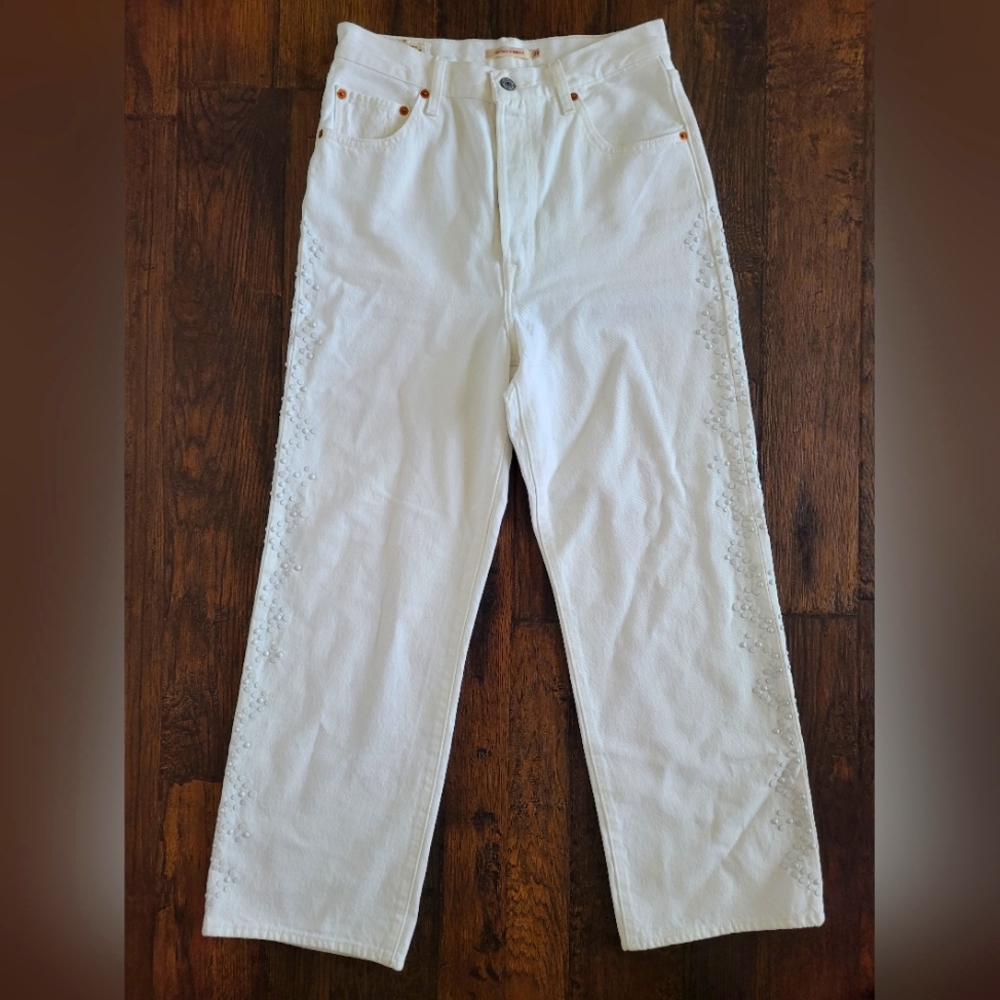 Levi's Premium Studded Ribcage Straight Ankle Women's Jeans size 29
